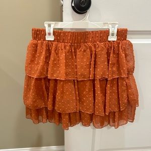 Orange Skirt with Detailing